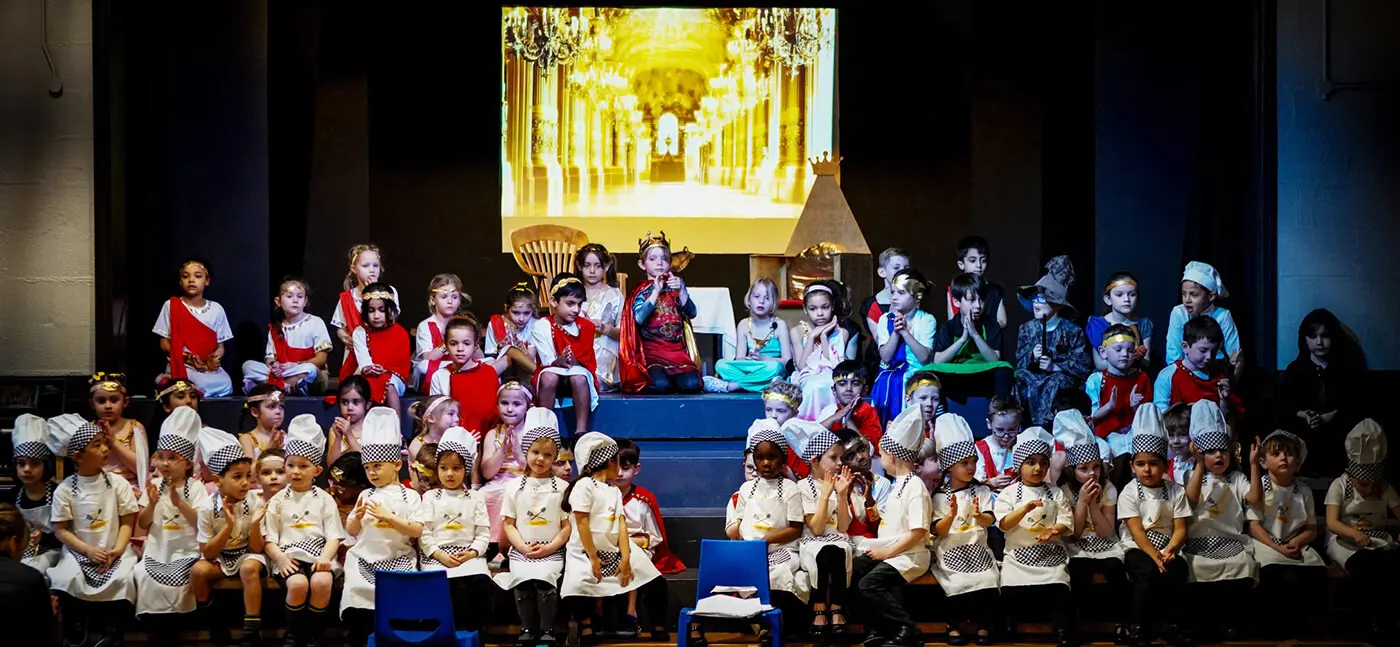 Gold! A musical performed by Pre-Prep pupils at The Ryleys School, a private school in Cheshire