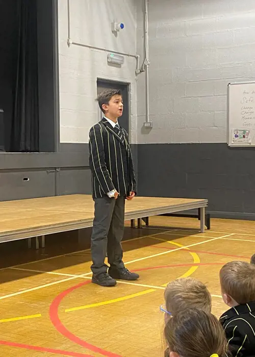 Music Assembly at The Ryleys School, a private school in Cheshire