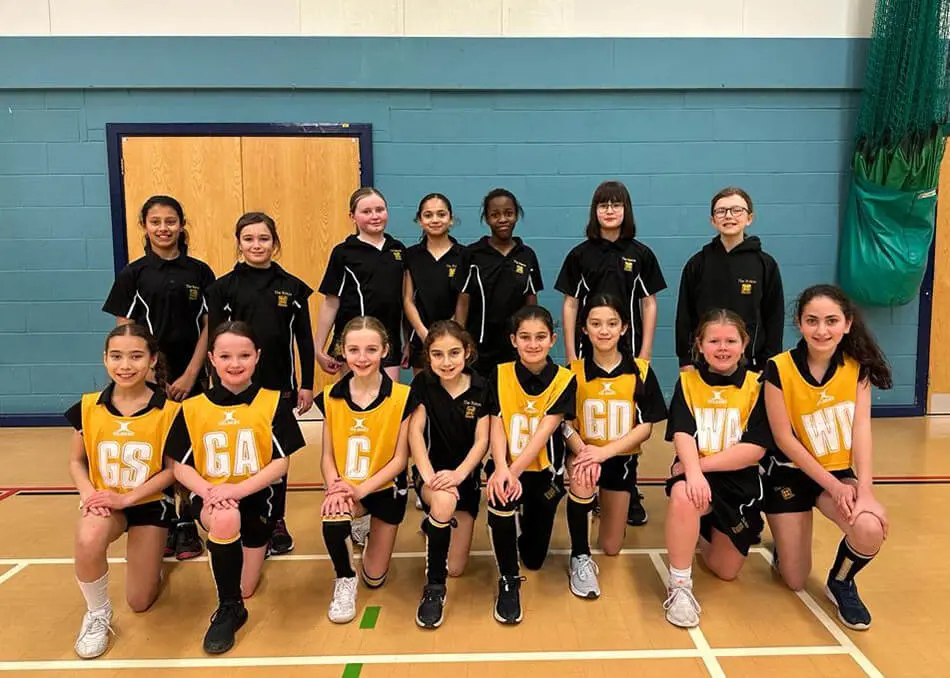 Netball team from The Ryleys School, a private school in Cheshire