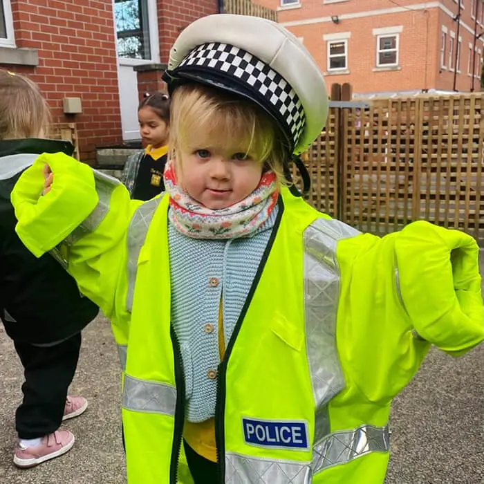 People who help us - Cheshire Police kindly visited Pre-School at The Ryleys School, a private school in Alderley Edge