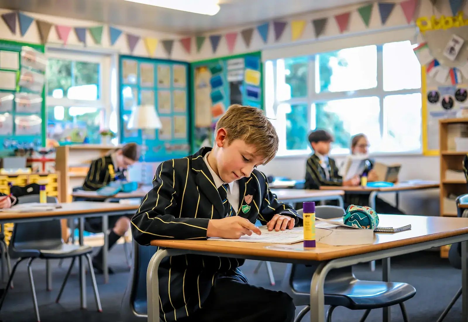 Prep Pupils in class at The Ryleys School, a private school in Alderley Edge, Cheshire