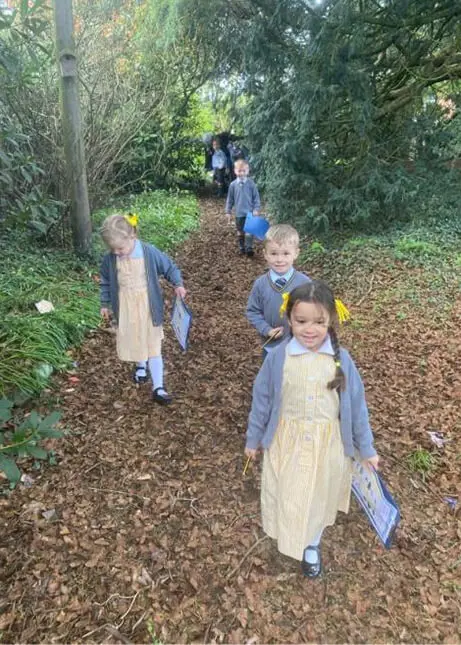 Searching for mini-beasts in Reception class at The Ryleys School, a private prep school in Cheshire