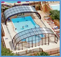 A swimming pool with retractable roof, similar to that which The Ryleys School is seeking to fund for their pool