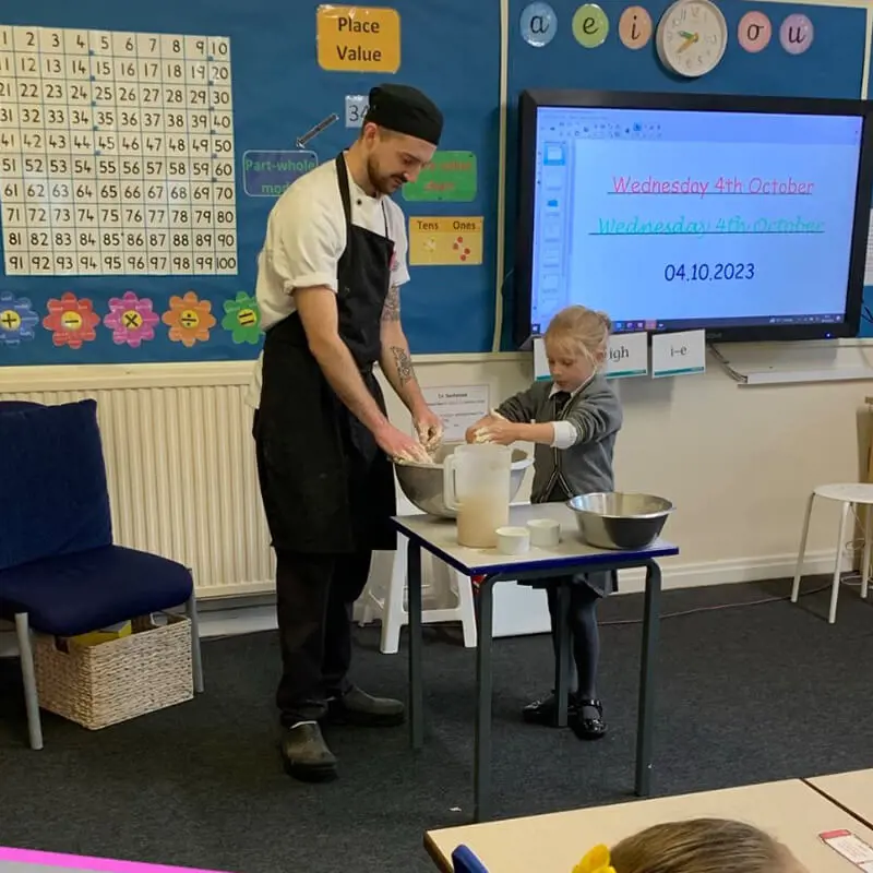 Flour Salt Water; Making bread at The Ryleys School, a private school in Cheshire