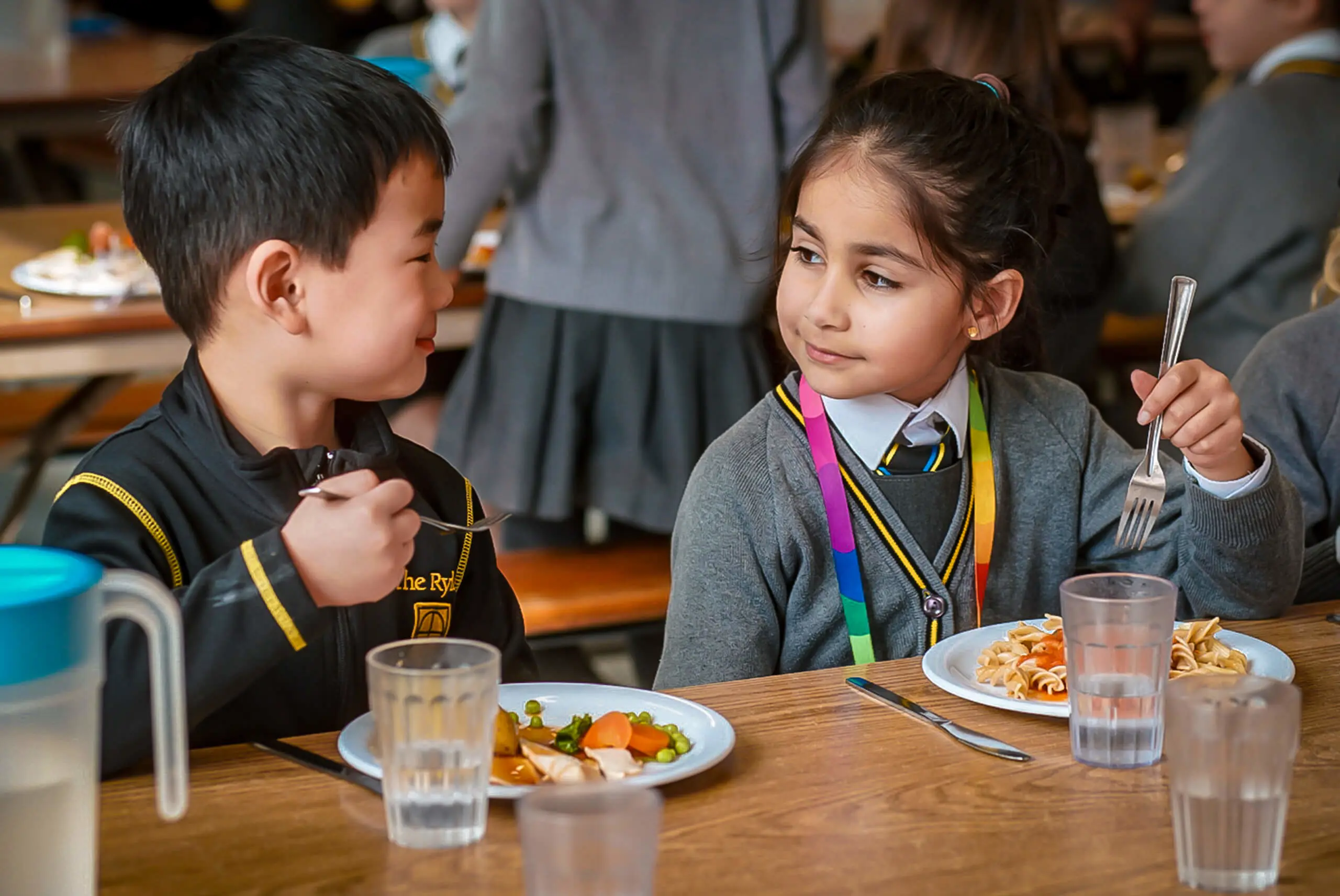 Pupils at The Ryleys School, a private school in Cheshire