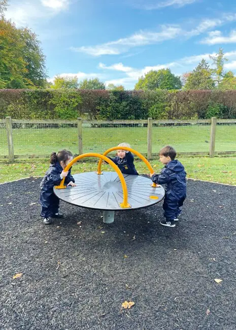 Pre-School pupils from The Ryleys School, a private school in Alderley Edge, enjoy a trip to the park