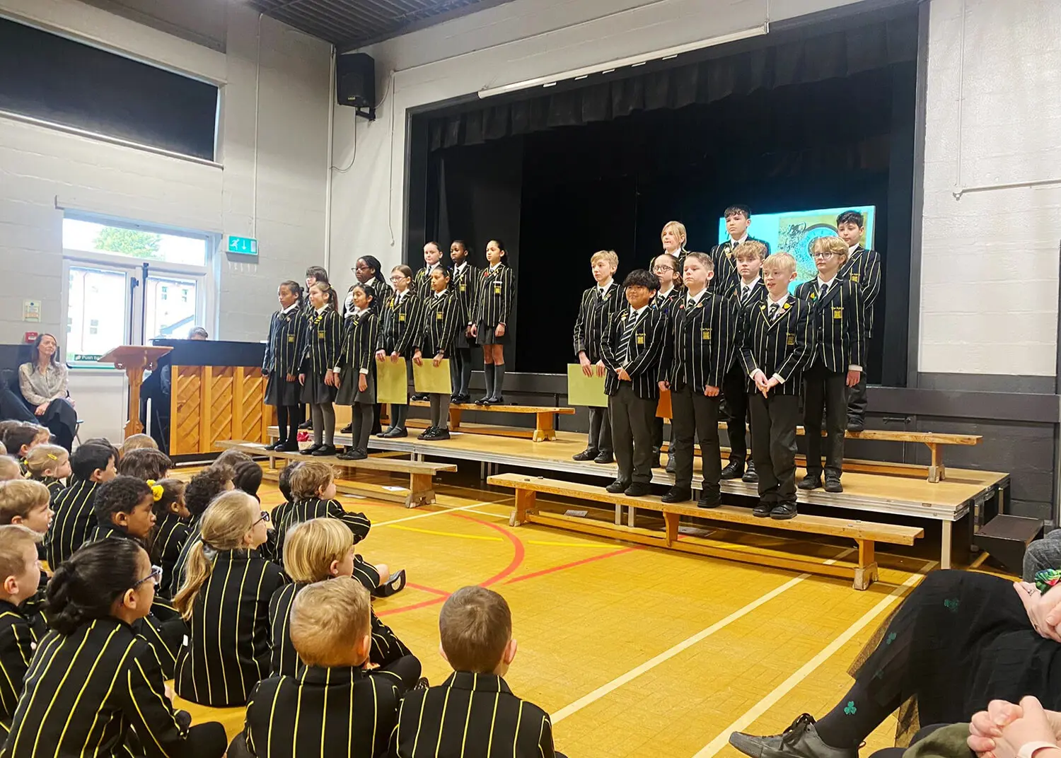 Year 6 pupils at The Ryleys School, a private school in Alderley Edge, Cheshire